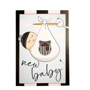 New Baby Boy Stork Card