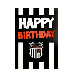 Striped Crested Birthday Card