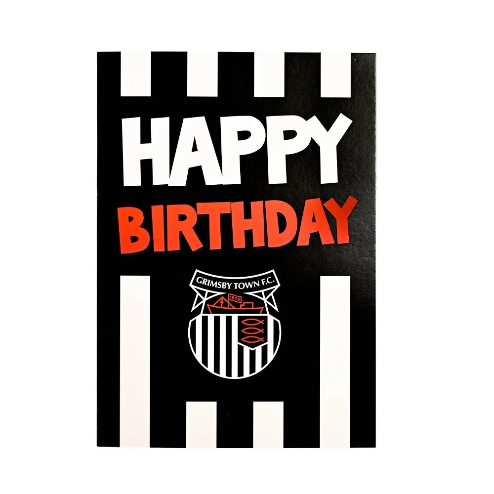 Striped Crested Birthday Card